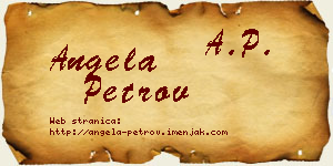 Angela Petrov vizit kartica